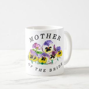 Mug Mère de la mariée Pansies Floral Vintage Mariage