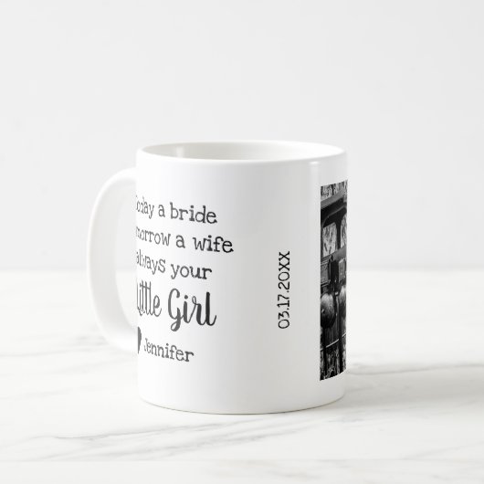 Mug Mère de la mariée Photo (Devant gauche)