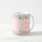 Mug Mère de la mariée Rose Moderne Fleurs Mariage (Devant droit)
