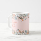 Mug Mère de la mariée Rose Moderne Fleurs Mariage (Devant gauche)
