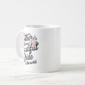 Mug Mère de la plus belle mariée Joyeux mariage Pa (Devant gauche)