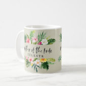 Mug Mère de l'aquarelle de jeune mariée florale (Devant gauche)