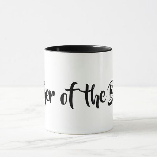 Mug Mère de mariage mariée blanc et noir (Centre)