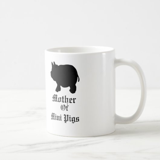 Mug Mère de mini porcs/avec le mini porc noir (Droite)
