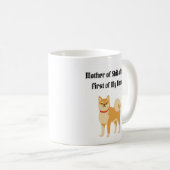 Mug Mère de Shiba Inus, Prénom de mon nom (Devant droit)
