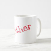 Mug Mère de texte rouge (Devant droit)