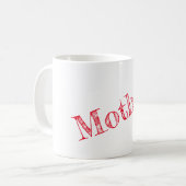 Mug Mère de texte rouge (Devant gauche)