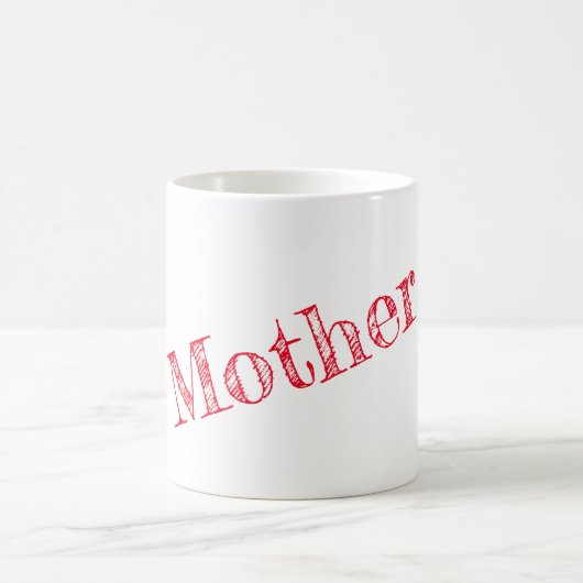 Mug Mère de texte rouge (Centre)