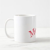 Mug Mère de texte rouge (Gauche)