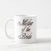 Mug Mère des bruns chics de jeune mariée (Gauche)