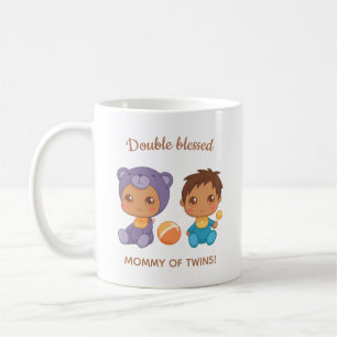 Mug Mère des jumeaux bébé garçon ours combinaison