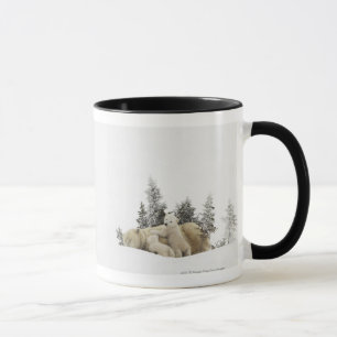 Mug Mère d'ours blanc et son CUB en parc de Wapusk