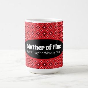 Mug Mère drôle de la grande famille Bandana rouge Cust