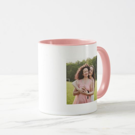 Mug Mère drôle fille mignonne Photo Gold Heart (Devant droit)