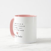 Mug Mère drôle fille mignonne Photo Rose Gold Heart (Devant gauche)