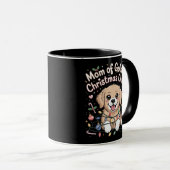 Mug Mère du badge de Noël Chaos Doré (Devant droit)