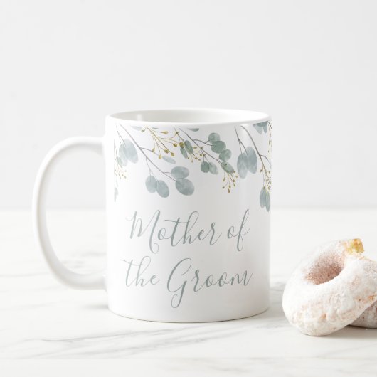 Mug Mère du Groom Rustique Eucalyptus (Avec donut)