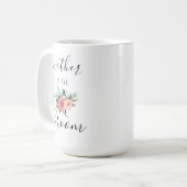 Mug Mère du Mariage Groom Cadeau Floral Chic 15oz (Devant gauche)