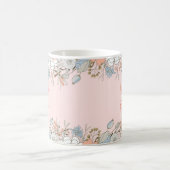 Mug Mère du marié Fleurs modernes Mariage rose (Centre)