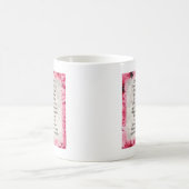 Mug Mère du poème de jeune mariée - conception florale (Centre)