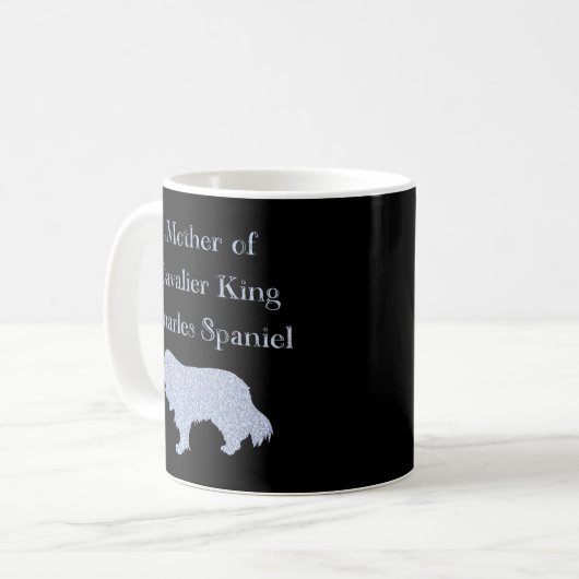 Mug Mère Du Roi Cavalier Charles Spaniel Argent (Devant gauche)