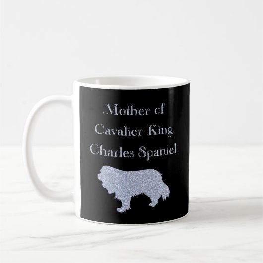 Mug Mère Du Roi Cavalier Charles Spaniel Argent (Gauche)