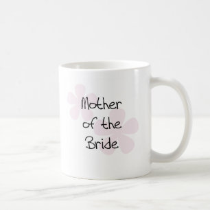 Mug Mère en pastel rose de fleurs de jeune mariée