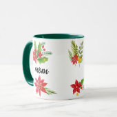Mug Mère en vert avec écriture noire "Noël brillant" s (Devant gauche)