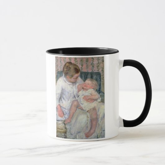 Mug Mère environ pour laver son enfant somnolent, 1880 (Droite)