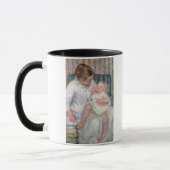 Mug Mère environ pour laver son enfant somnolent, 1880 (Gauche)