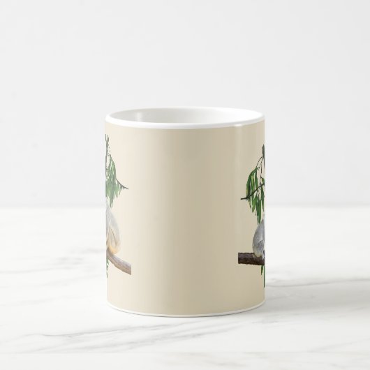 Mug mère et bébé koala ours eucalyptus arbre beige (Centre)