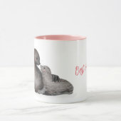 Mug Mère et bébé phoque à fourrure 'Meilleure maman ja (Centre)