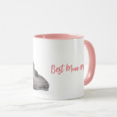Mug Mère et bébé phoque à fourrure 'Meilleure maman ja (Devant droit)