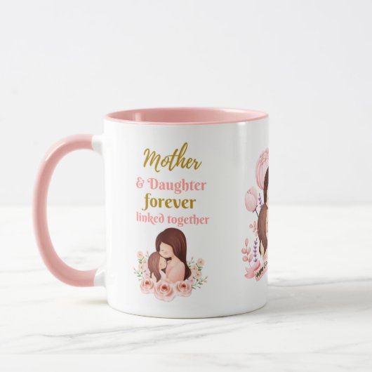 Mug Mère et fille jamais liée Art illustré (Gauche)