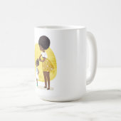 Mug Mère et fille Tournesol jaune (Devant droit)