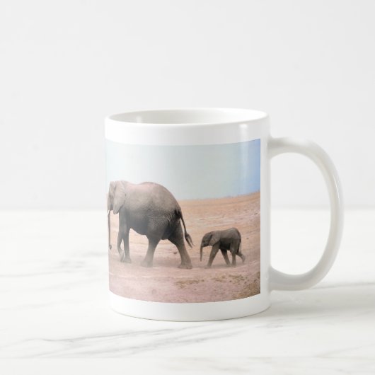 Mug Mère et veau d'éléphant (Droite)
