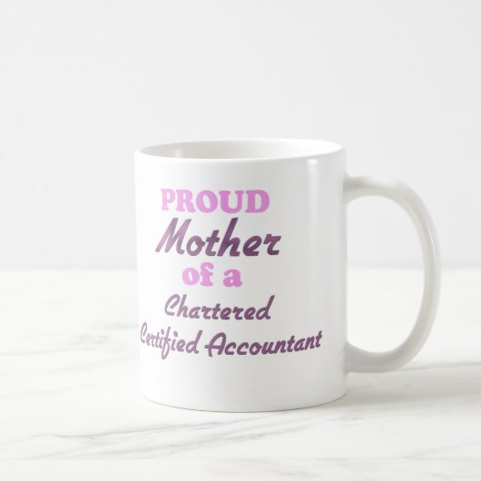 Mug Mère fière d'un comptable certifié privilégiée (Droite)