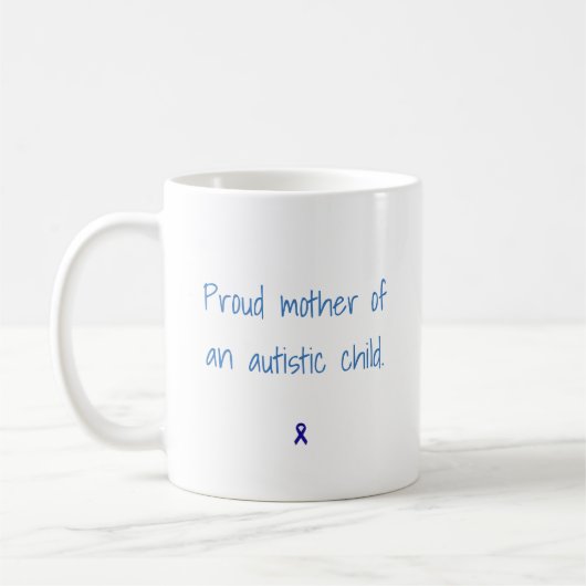 Mug Mère fière d'un enfant autiste (Gauche)