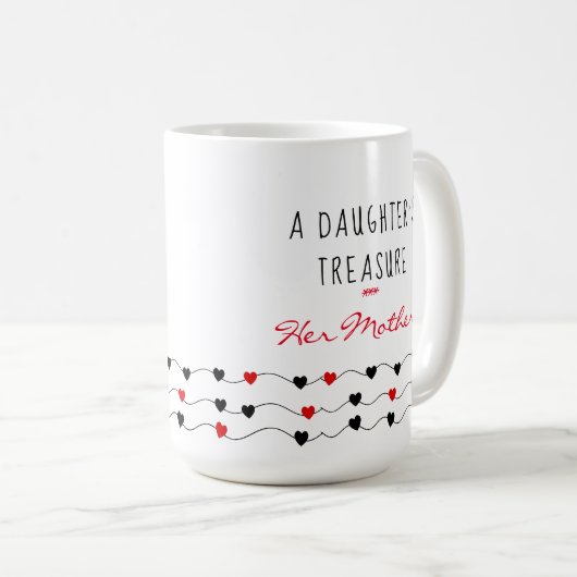 Mug Mère fille amour | Fête des mères (Devant droit)