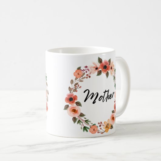 Mug Mère florale (Devant droit)