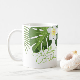 Mug Mère florale de palmettes tropicales de la jeune