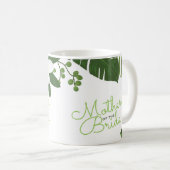 Mug Mère florale de palmettes tropicales de la jeune (Devant droit)