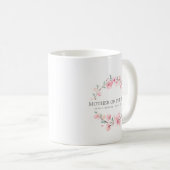 Mug Mère florale rose de la mariée (Devant droit)