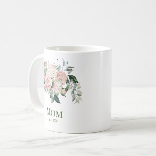Mug Mère florale rose pâle (Devant gauche)