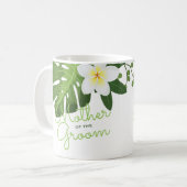 Mug Mère florale tropicale du mariage de plage de (Devant gauche)