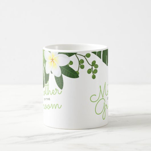 Mug Mère florale tropicale du mariage de plage de (Centre)