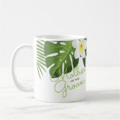 Mug Mère florale tropicale du mariage de plage de (Gauche)