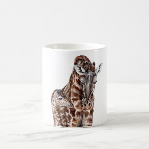 Mug Mère Giraffe avec Bébé Giraffe