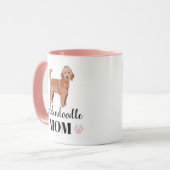 Mug Mère Goldendoodle avec photo personnalisée (Devant gauche)