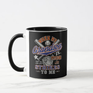Mug Mère-grand de baseball drôle Grand-père Petit-fils